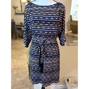 Jessica Simpson Cold Shoulder Striped Sheath Dress Size Small 4-8